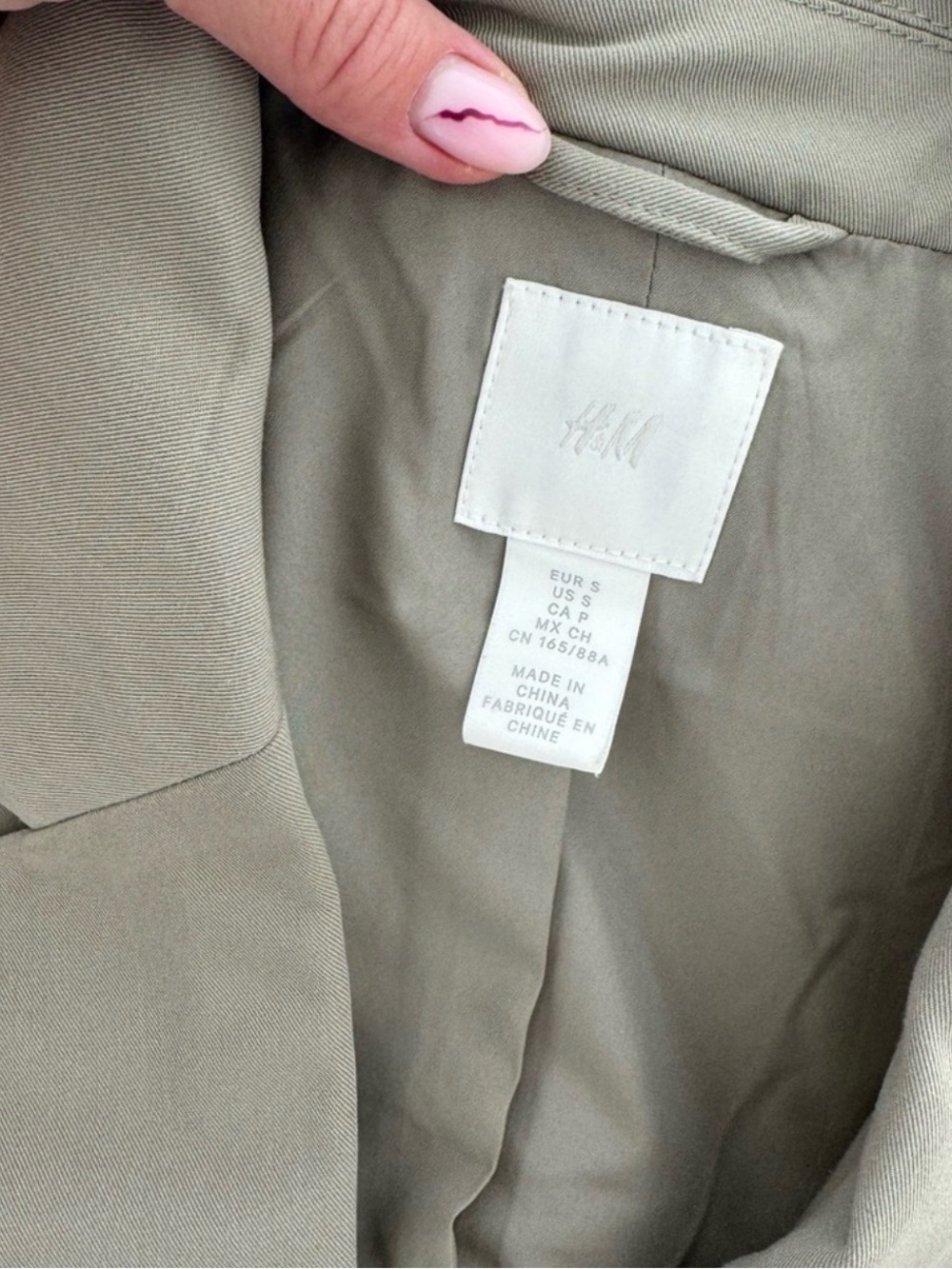 H&M Light Sage Single-Button Women's Blazer - Picture 6 of 14